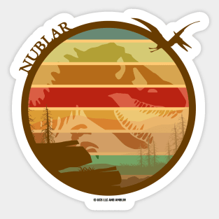 Isla Nublar - Jurassic Tyrannosaurus - Raptor - Sunset Silhouette Sticker